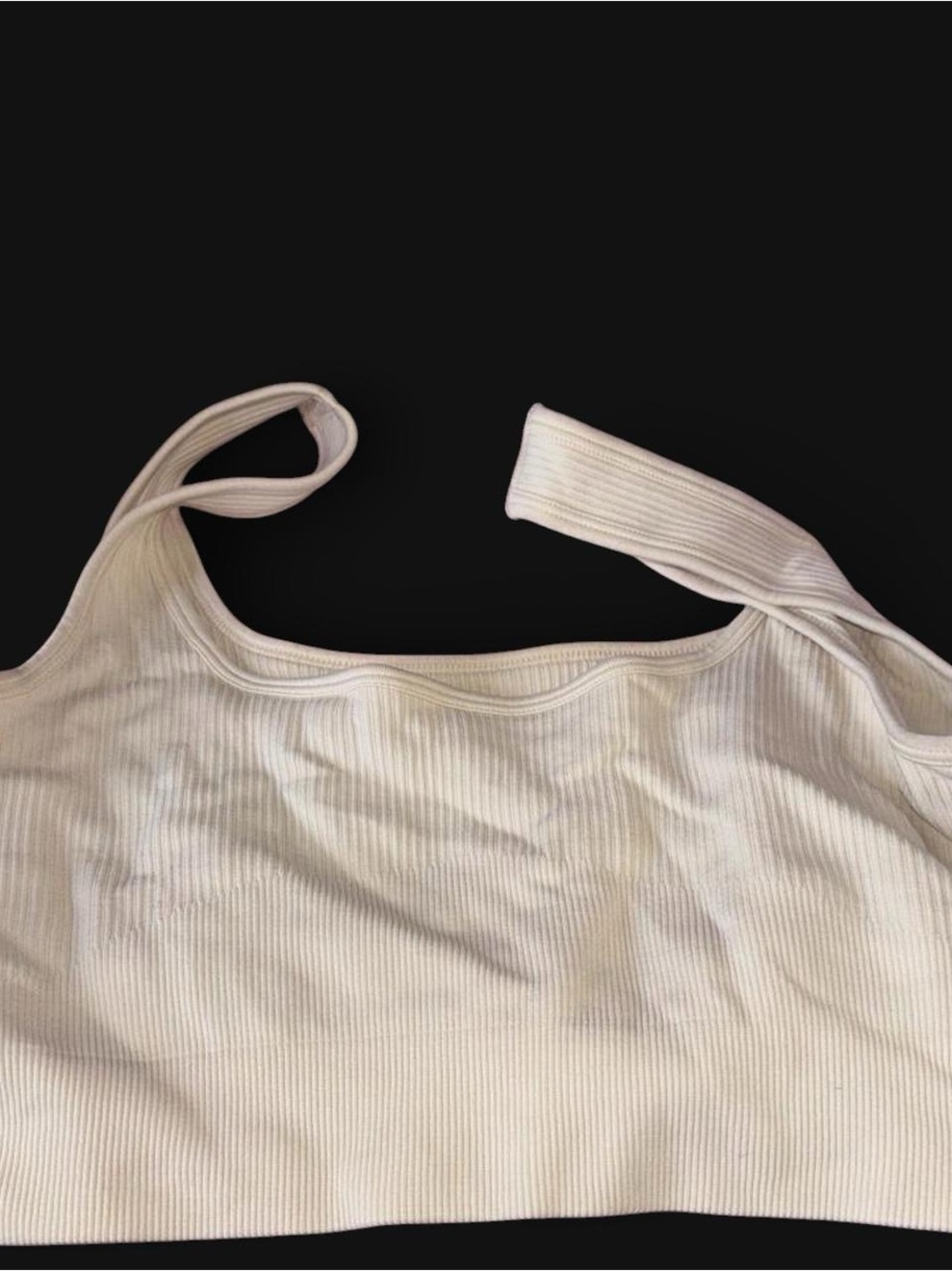 Amazon Essentials Ribbed Bandeau Bralette in Cream